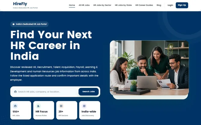 Hirefly — genuine desktop homepage screenshot